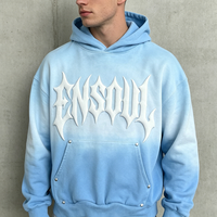 Fabricant de sweats à capuche streetwear, logo personnalisé imprimé en 3D, taille américaine, couleur dégradée effet soleil, tissu French Terry, coupe ample, sweat à capuche pour homme