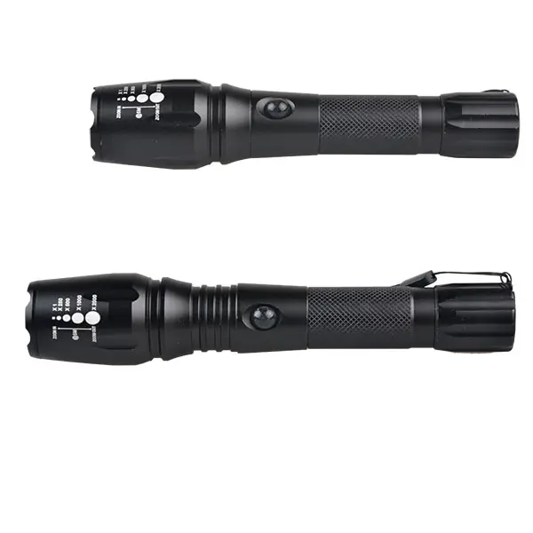 Telescopic Zoom Outdoor Tactical T6 Strong Light Rechargeable Tactical LED Flashlight Aluminum LED Flashlight