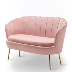 Luxuriöses Zweisitzer-Sofa-Set Neues Samt-Design mit Metallbeinen Bestseller Bequemer Kombinations-Esszimmerstuhl für Wohnzimmer - Product Image 1
