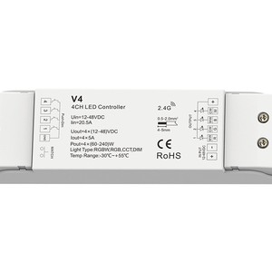 Shinningstar V4 12-48V 5A RF2.4G 4-Channels Constant Voltage <strong>Wires</strong> Smart Dimmers RGBW/RGB/CCT/Dim Led Strip Light <strong>Controller</strong> - Product Image 5
