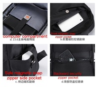 Ransel Pola Geometris Tas Travel Sekolah Anti Percikan Air Tas Komputer Anti Maling USB Ritsleting Korea Kasual