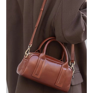 Top Selling High-end Hand Bag Boston Pillow Bag Vintage Single Shoulder Women Soft Leather Crossbody <b>Purse</b> - Product Image 5