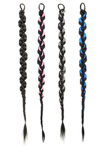 Extensions de cheveux à clipser à trame unique, très demandées, style unique et tendance pour jeunes filles, tresses de boxe, perruque teinte avec torsades de cheveux tressées - Product Image 4