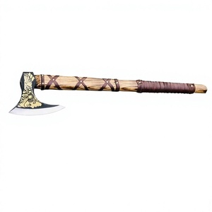 Hacha para exteriores con cabeza de acero forjado y mango de madera dura para acampar, cortar leña, jardinería, calidad superior, precio al por mayor. - Product Image 2