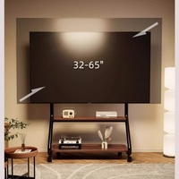 Soporte de carro de TV móvil con soporte de TV de plasma Lcd Led de 32-65 pulgadas con ruedas de 50kg de sujeción