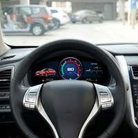 ZWNAV Écran LCD numérique 12,3 pouces avec Carplay pour Nissan Teana 2013-2018, nouvelle mise à niveau, tableau de bord Linux, compteur de vitesse, panneau SYNC GPS