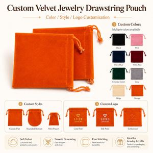 Bolsa de Terciopelo con Cordón para Empaque de Joyería y Aretes - Logotipo y Tamaño Personalizados (OEM/ODM Disponible) - Product Image 4