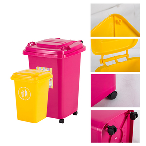 HDPE 50 Litres Advertising Colorful <strong>Twins</strong> Trash Can Waste <strong>Bin</strong> - Product Image 5