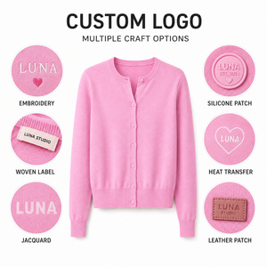 <span class=keywords><strong>Cardigan</strong></span> lavorato a maglia all'ingrosso <span class=keywords><strong>Cardigan</strong></span> con scollo a V da <span class=keywords><strong>donna</strong></span> in <span class=keywords><strong>cotone</strong></span> con bottone - Product Image 3