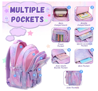 Mochila Infantil para Niñas, Bolsas Escolares para Estudiantes de Secundaria, Bolsa para Libros para Primaria