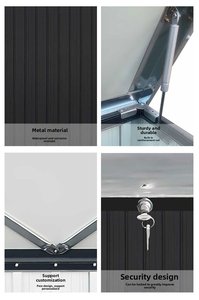 Grande capacità eco-friendly facilmente assemblato multifunzionale impermeabile scatola di immagazzinaggio per esterni con sedile per <span class=keywords><strong>attrezzi</strong></span> da giardino - Product Image 4