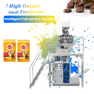 Machine d'emballage automatique pour aliments pour animaux de compagnie à scellage 4 côtés - Solution d'emballage pour aliments secs pour chats/chiens, friandises pour animaux, granulés - Product Image 1