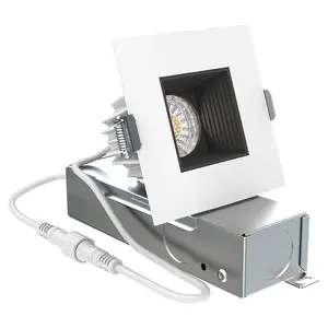 Luz descendente LED de bajo brillo regulable, deflector de ajuste negro de 2 pulgadas, 3CCT, 8W
