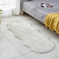Tapis en fourrure douce 5*7 pieds, tapis en fausse fourrure, tapis en peau de mouton blanc carré rond, tapis en fourrure de lapin personnalisé pour la pièce