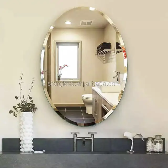 Decorative metal framed wall mirror modern shape wall hanging decor mirror