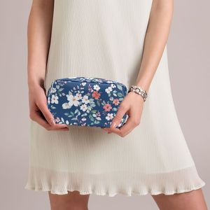 Wholesale Custom Printed Makeup <b>Bag</b> for Women White Flower Cosmetic Pouch with Zipper Elegant Travel <b>Toiletry</b> <b>Bag</b> - Product Image 3