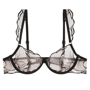 Ensemble de lingerie sexy en dentelle brodée à découpes, deux pièces, soutien-gorge et culotte, nouvelle arrivée, bretelles réglables - Product Image 5