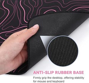 OEM XL Keyboard Pad Mouse <b>Mat</b> Topographic Line Mouse Pad <b>Large</b> Gaming Mousepad for Keyboard and Mouse with Anti-Slip Rubber Base - Product Image 2