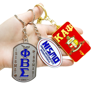Porte-clés en métal gravé au laser, finition antique, personnalisable en acier inoxydable, avec émail souple, idéal pour la promotion - Product Image 1