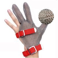 Gants anti-coupure en maille métallique haute performance pour la manipulation de la volaille, la sculpture sur bois et la manipulation du verre