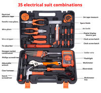 Ensemble d'outils de télécommunications de 35 pièces, boîte à outils multifonctionnelle, kits d'outils de télécommunications de haute qualité pour la maison