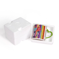 Mug en céramique de porcelaine fine minimaliste vierge pour sublimation, jetable, impression photo DIY pour la rentrée scolaire, tasses à café et à thé