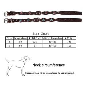 Popular personalizado nuevo diseño de moda de cuero perro ajustable Jeweled Pet Collar para perros - Product Image 2