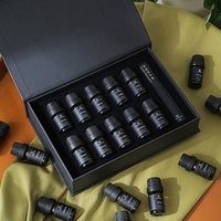 Vente en gros de 10 jeux de diffuseurs à roseaux de luxe bouteilles en verre sans BPA coffrets cadeaux de parfum écologiques comprenant 10 huiles parfumées
