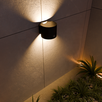 Appliques murales solaires étanches, éclairage LED solaire bidirectionnel IP44, du crépuscule à l'aube, pour porche et jardin