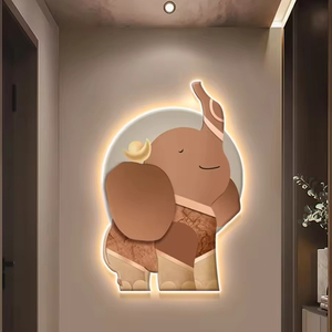 Vente en gros de divers styles de peintures murales décoratives lumineuses d'art animé sur le thème de l'éléphant pour la décoration intérieure - Product Image 3