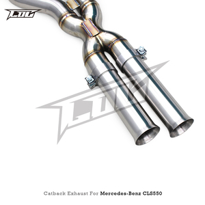 ท่อไอเสียสแตนเลสแบบตรงรุ่นสำหรับ Mercedes-Benz CLS550 V8 4.7L ปี 2010-2016 Boska Supersport X-pipe ผิวขัดเงา - Product Image 2
