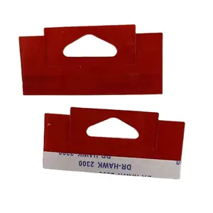 Good style euro hole hang head card adhesive tab hook plastic header hanger tag for Carton Packaging Box