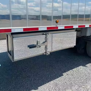 Heavy Duty 60" X 24"x 24" Aluminum <strong>Tool</strong> <strong>Box</strong> Flatbed Semi Double Door Barndoor Style <strong>Trailer</strong> Lockable <strong>Tool</strong> Cabinet - Product Image 3