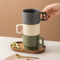 Tasse à café en céramique mate vert matcha avec logo personnalisé, fabriquée en Chine, 12 oz, pour café filtre