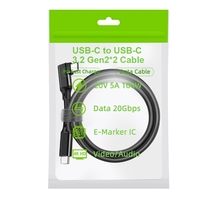 Câble USB Type C pour câble de liaison VR QU est2 90 degrés à angle droit Usb 3.2 Gen1 Type C