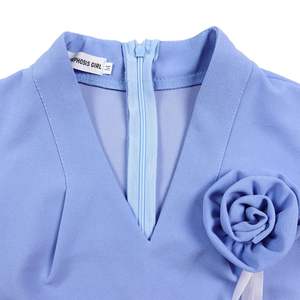 <span class=keywords><strong>ATR</strong></span>-584 vente en gros grande taille taille Empire solide bureau femmes a-ligne robe mi-longue écologique plissé épissé ceinture printemps automne - Product Image 5