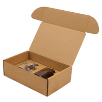 Boîtes auto-élevables en carton kraft recyclé sur mesure pour bouteilles en verre de 50 ml/100 ml, avec doublure en papier brun et logo personnalisé