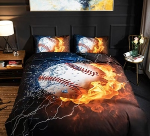 High-Quality Bedding Set Super Cool King Size Sports <strong>Football</strong> Polyester 3-Piece <strong>Duvet</strong> <strong>Cover</strong> with Pillowcases for Children - Product Image 4