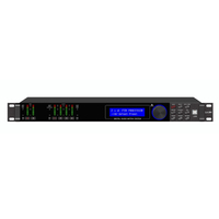 Paulkitson LA204 Procesador de Audio Digital DSP de Alto Rendimiento, Construcción Metálica, 2/4 Canales, Ecualizador Paramétrico de 15 Segmentos