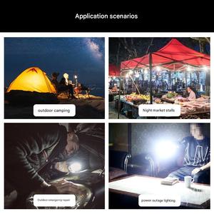<span class=keywords><strong>Ampoule</strong></span> LED portable automatique <span class=keywords><strong>rechargeable</strong></span> IP65 1200mAh avec crochet pour la maison, le camping et les situations d'urgence, en plastique avec <span class=keywords><strong>batterie</strong></span> - Product Image 5