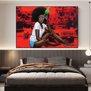 Tranh Canvas Nữ Khỏa Thân Quyến Rũ Trên Cơ Thể Người Châu Phi Áp Phích Chim Động Vật Và Tranh In Nghệ Thuật Treo Tường - Product Image 3