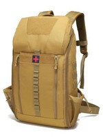 Sac à dos médical tactique unisexe pour l'extérieur, trousse de premiers soins avec fonction antivol pour les voyages et les sports de plein air - Doublure en PVC