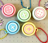 Gantungan Kunci Klik-Klik Kartun Plastik PLA Cetak 3D NC, Mainan Fidget Kreatif, Pereda Stres, Liontin Klik Berkelanjutan, Ringan