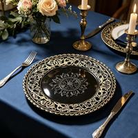 Assiettes de présentation vintage en PP incassable, découpées, pour centre de table, idéales pour salles de banquet et hôtels (vente en gros)