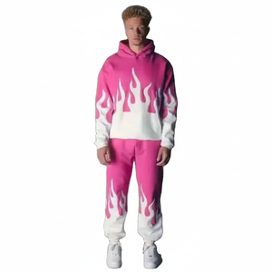 Conjuntos Deportivos de Invierno Unisex Personalizados, con Sudaderas con Capucha y Pantalones Acampanados, Transpirables, Resistentes al Viento, con Estampado 3D - Product Image 1