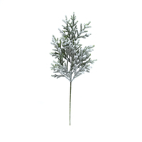 Branches de pin artificielles blanches, petites brindilles de pin factices pour la décoration d'arbres de Noël DIY
