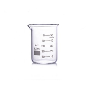 टिंडी लैब 50 मिलीलीटर बोरो ग्लास मापने बीकर गिफिन कम रूप - Product Image 1