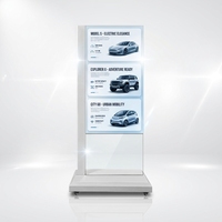 Écran tactile capacitif interactif transparent OLED 4K personnalisé de 55 pouces, affichage numérique commercial pour la publicité en magasin de détail