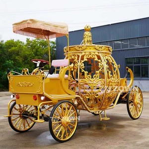 Carruaje Eléctrico de Lujo Dorado con Toldo para Bodas y Eventos, y para Recorridos Turísticos en Lugares Panorámicos - Product Image 6