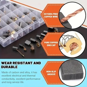 Carbon Brushes 75Pcs For <b>Power</b> Tools Drilling Machine Circular <b>Saws</b> Angle Grinders Replacement Electric Brush Set - Product Image 5